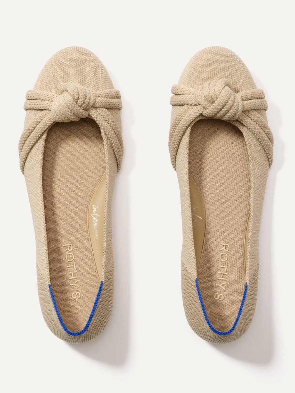 Rothy's The Knot Ballet Flat - Ecru Size 9